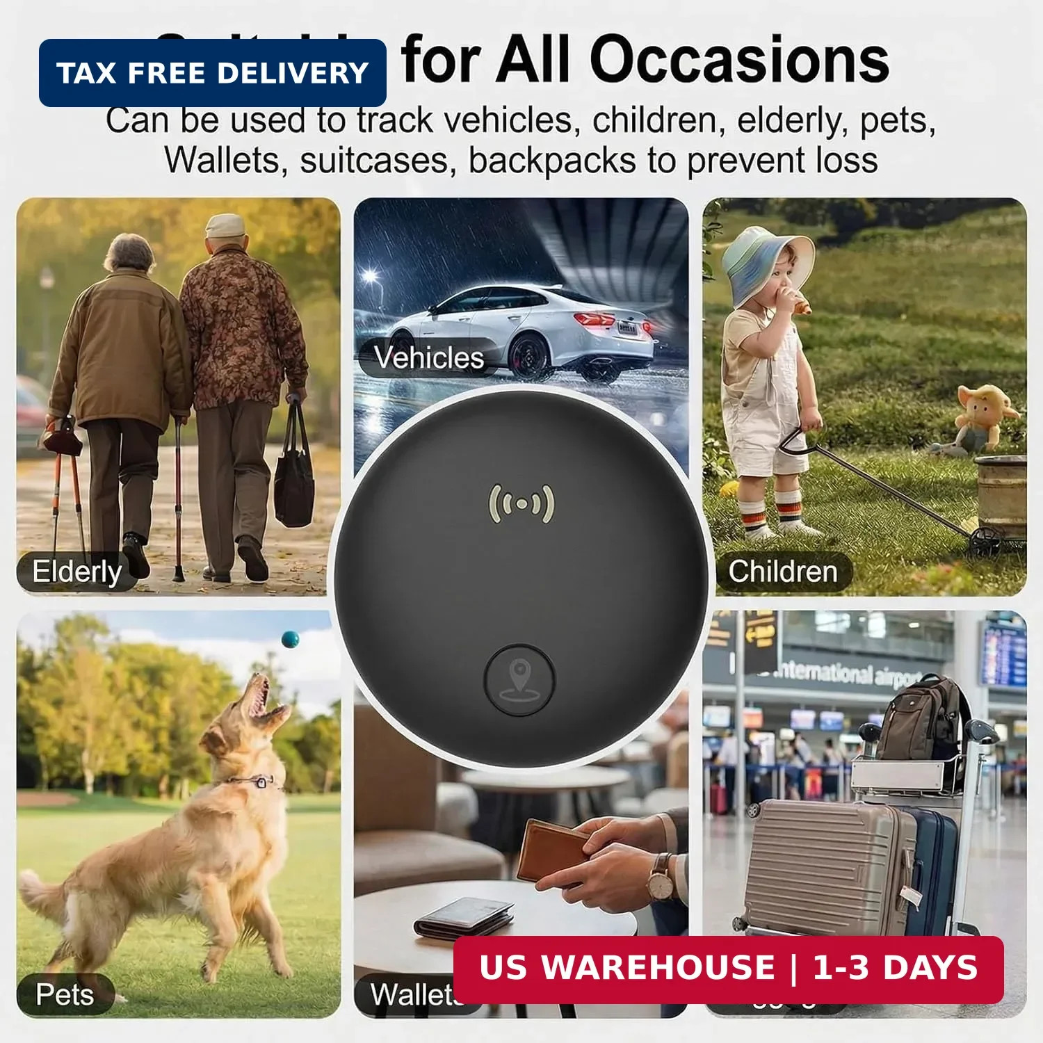 GPS Tracker for Vehicles, Real-Time Tracking for Cars w/Magnetic | No Monthly Fe