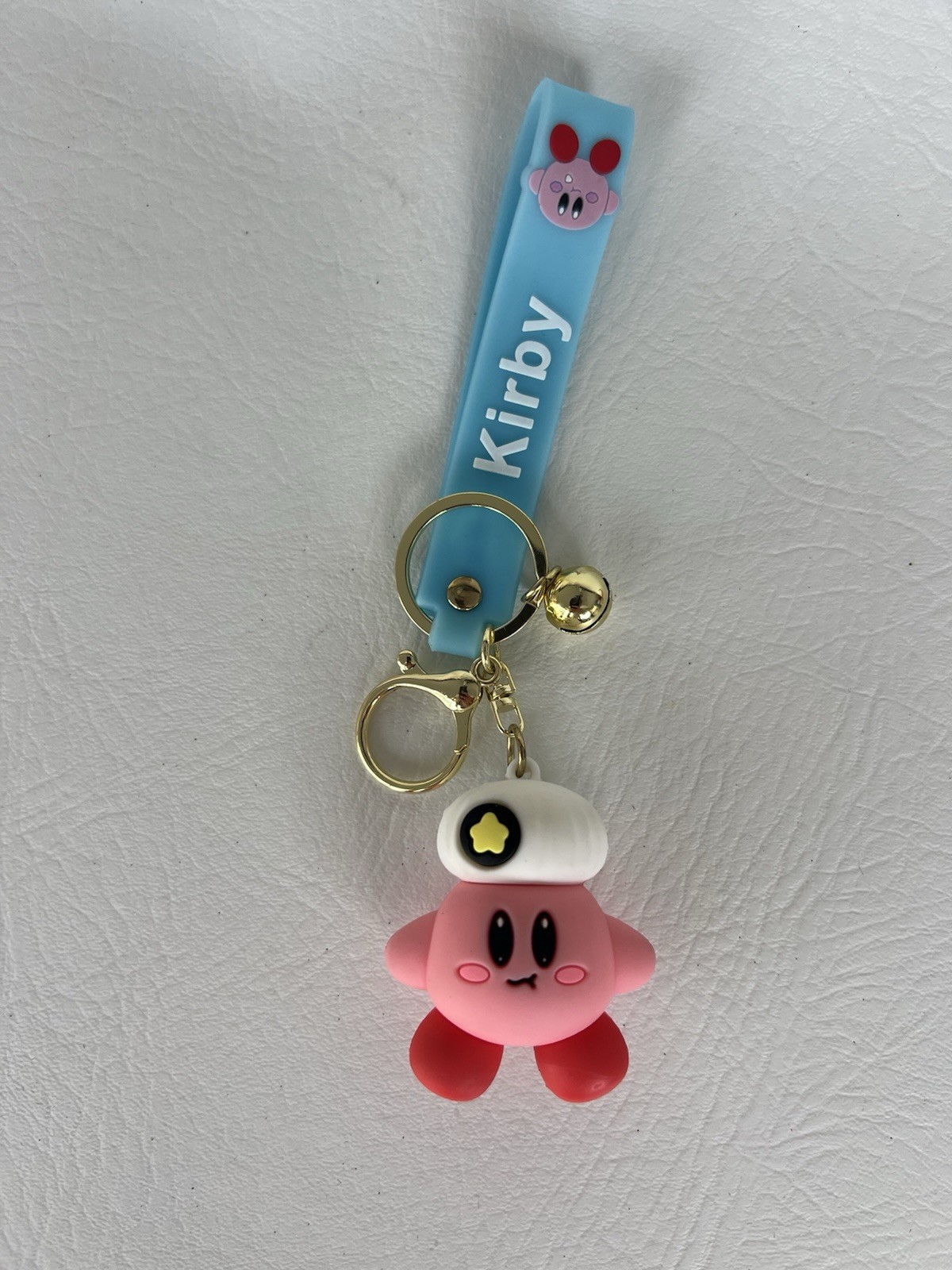 Sleep Kirby Jingling Keychain Cute PVC Anime Bag Charm with Bell + 2 Gifts