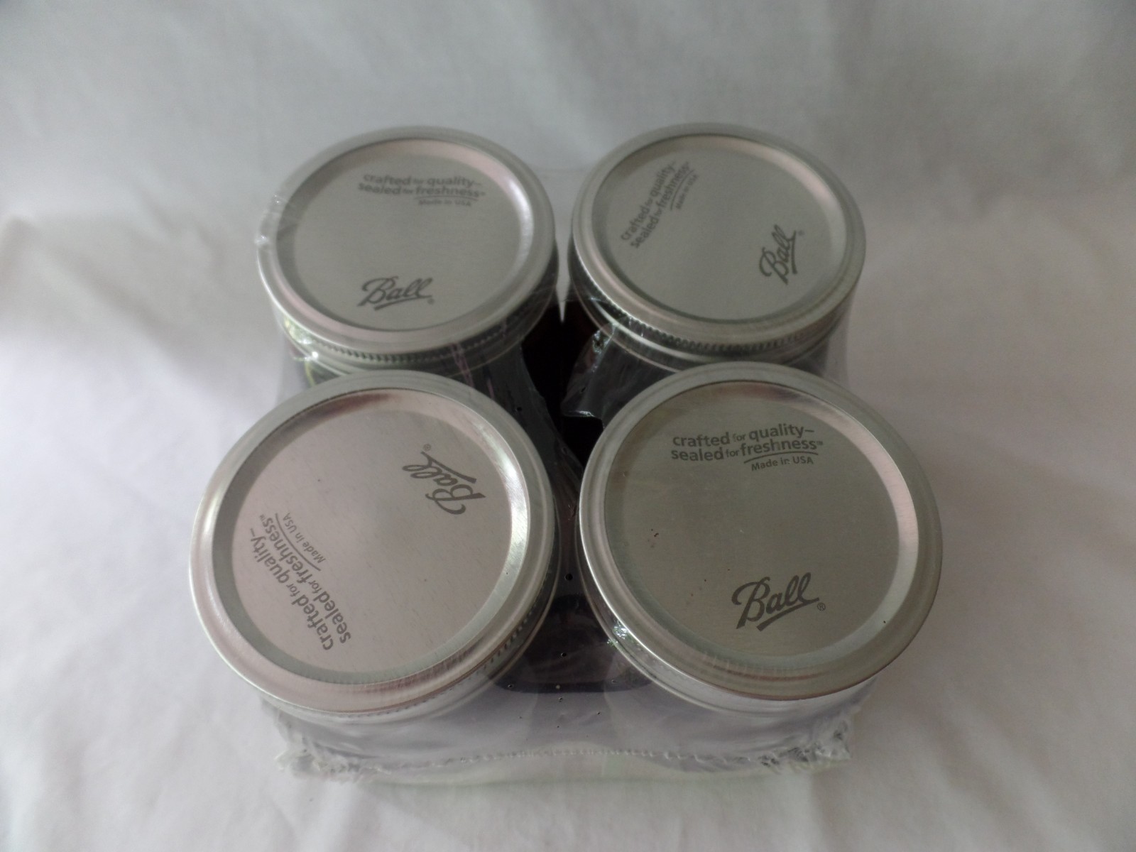4 NEW Ball AMBER color 1 quart CANNING JARS with lids & bands 2019