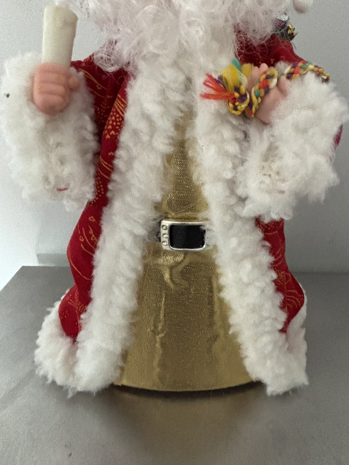 Fiberoptic Color-changing 12″ Santa Table Topper with Star Wand TESTED WORKS