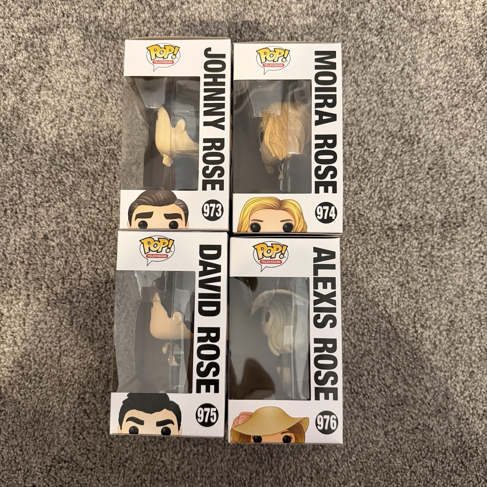 Schitt’s Creek Funko Pop! Complete Set of 4 David, Alexis, Moira & Johnny – New