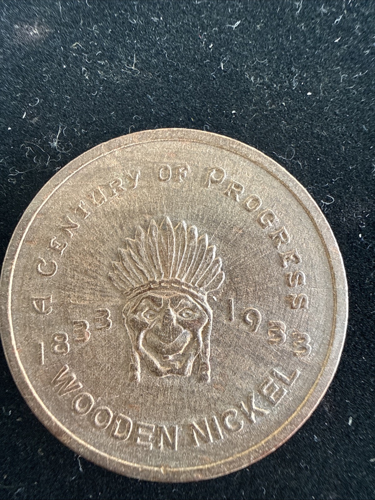 1933 Chicago World’s Fair Wooden Nickel #X1101