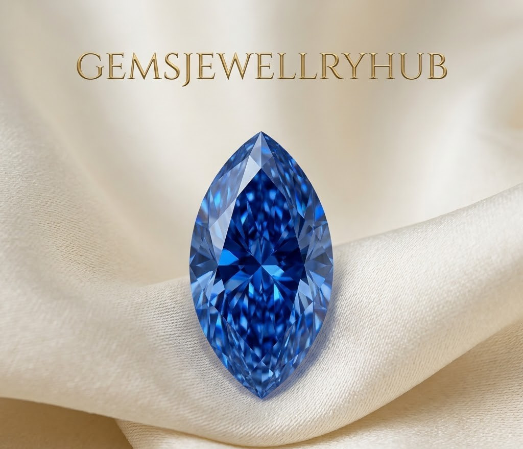 Top Quality 1 Ct Lab Grown Diamond Blue Marquise Cut D Grade VVS1