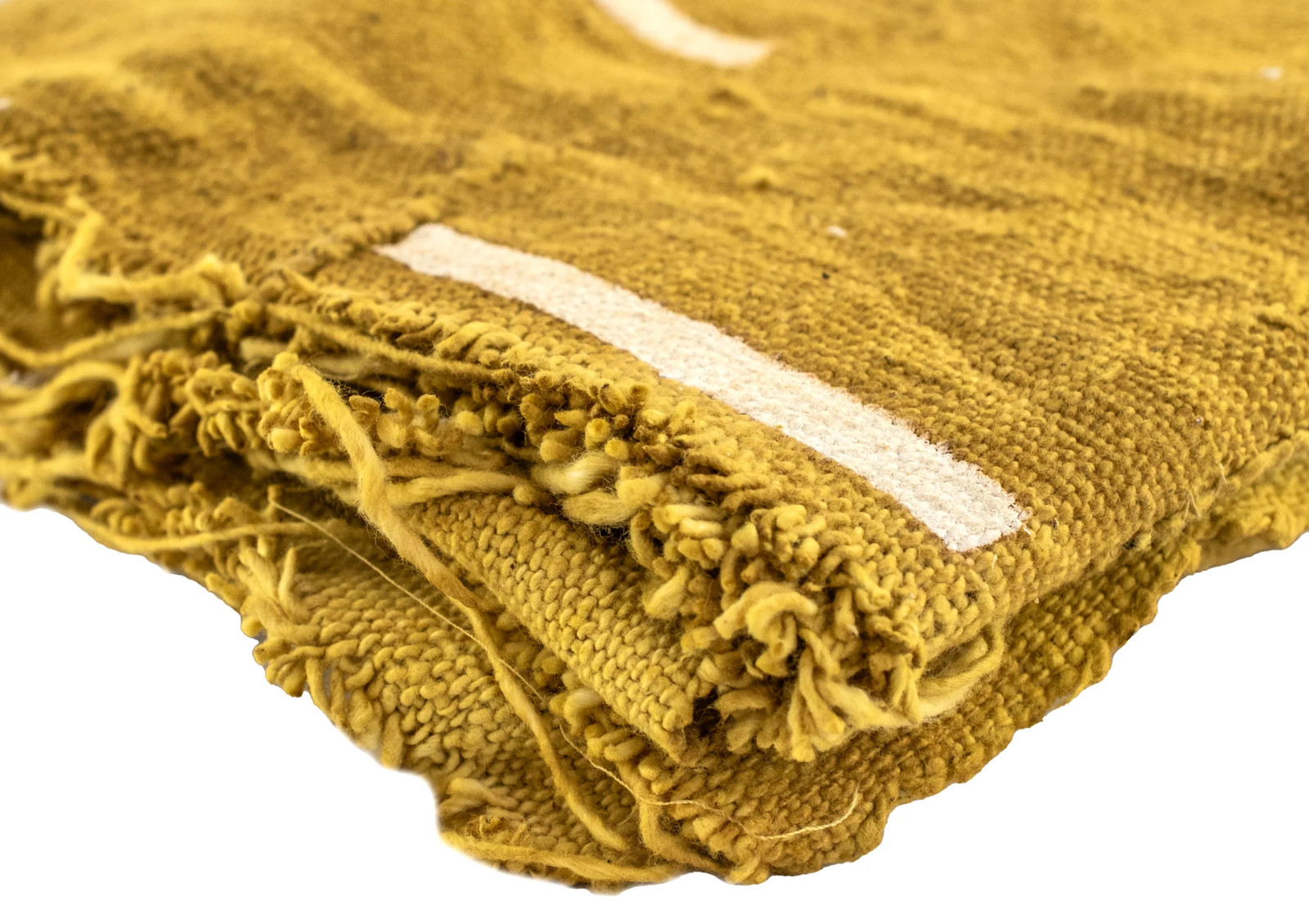Earthy Mustard Bogolan Mali Mud Cloth Minimalist Design African Yellow Cotton