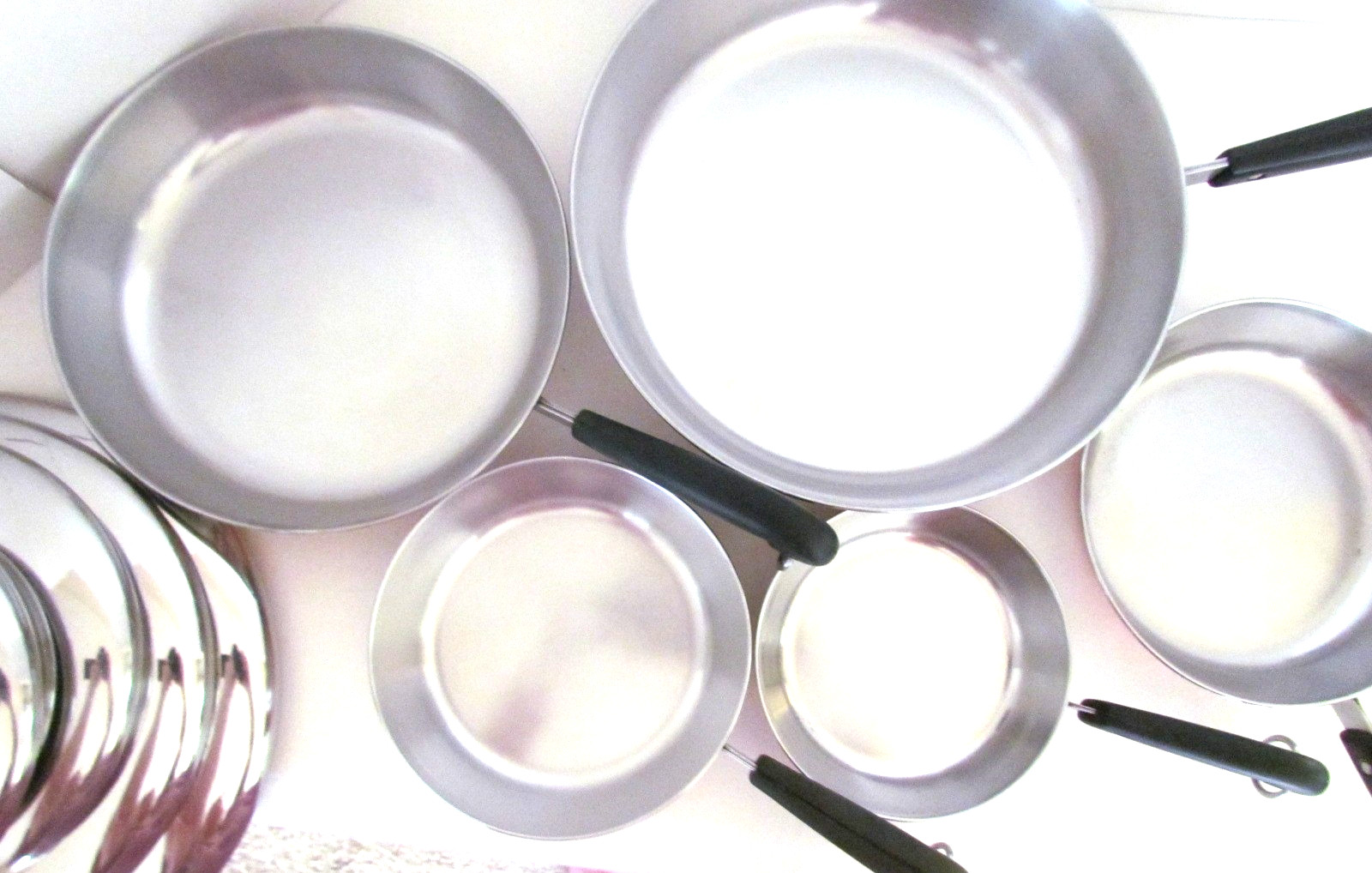 REVERE WARE PRE 68 SKILLET LOT FRYERS, SKILLETS PANS ORIGINAL LIDS EXCELLENT