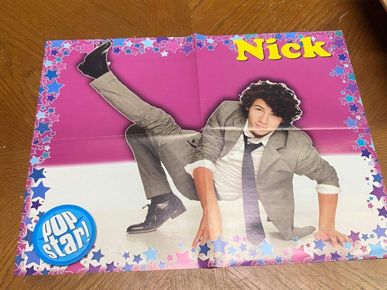 Robert Pattinson Nick Jonas teen magazine poster clipping foldout legs modeling