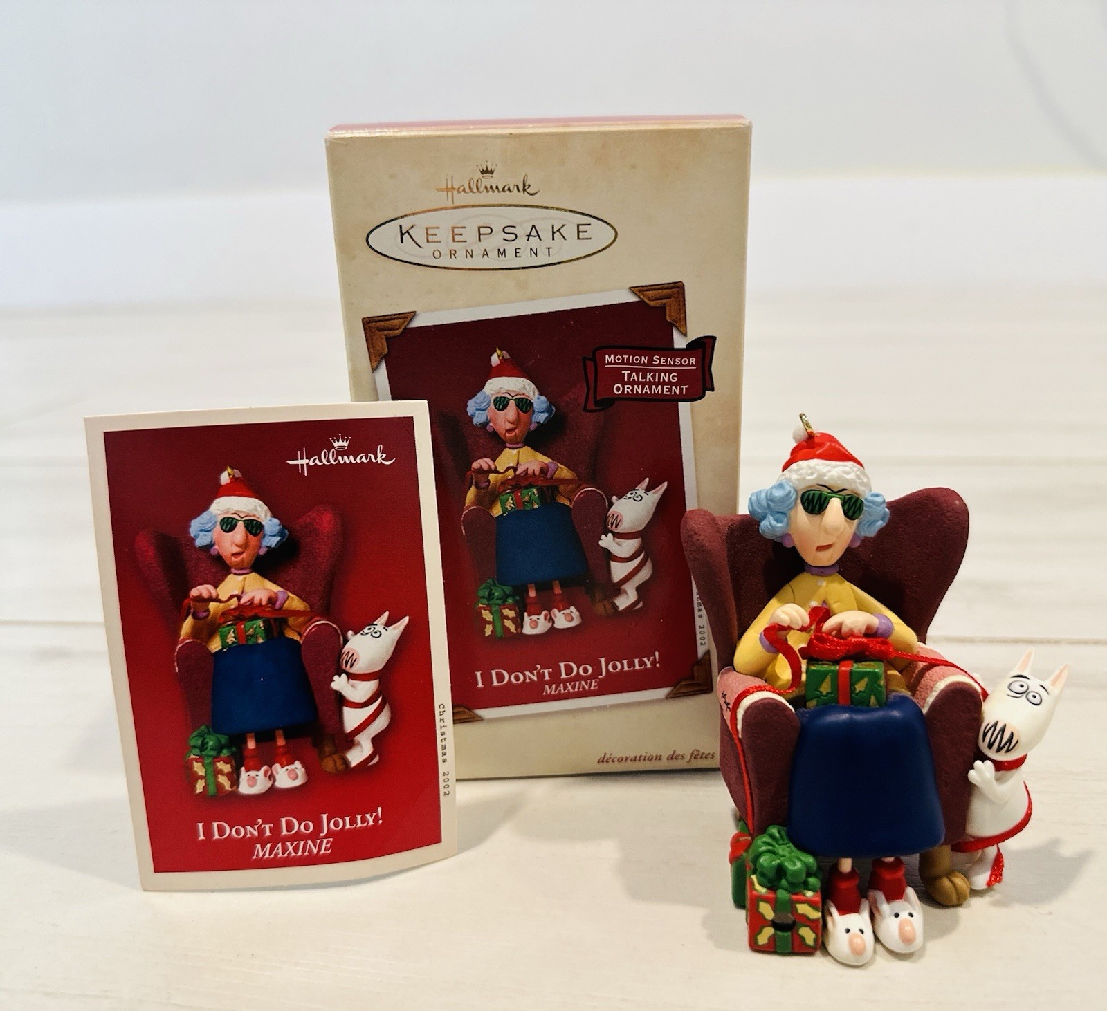 Hallmark Vintage Christmas Ornament 2002 MAXINE, I Don’t do Jolly! Read Descrip.