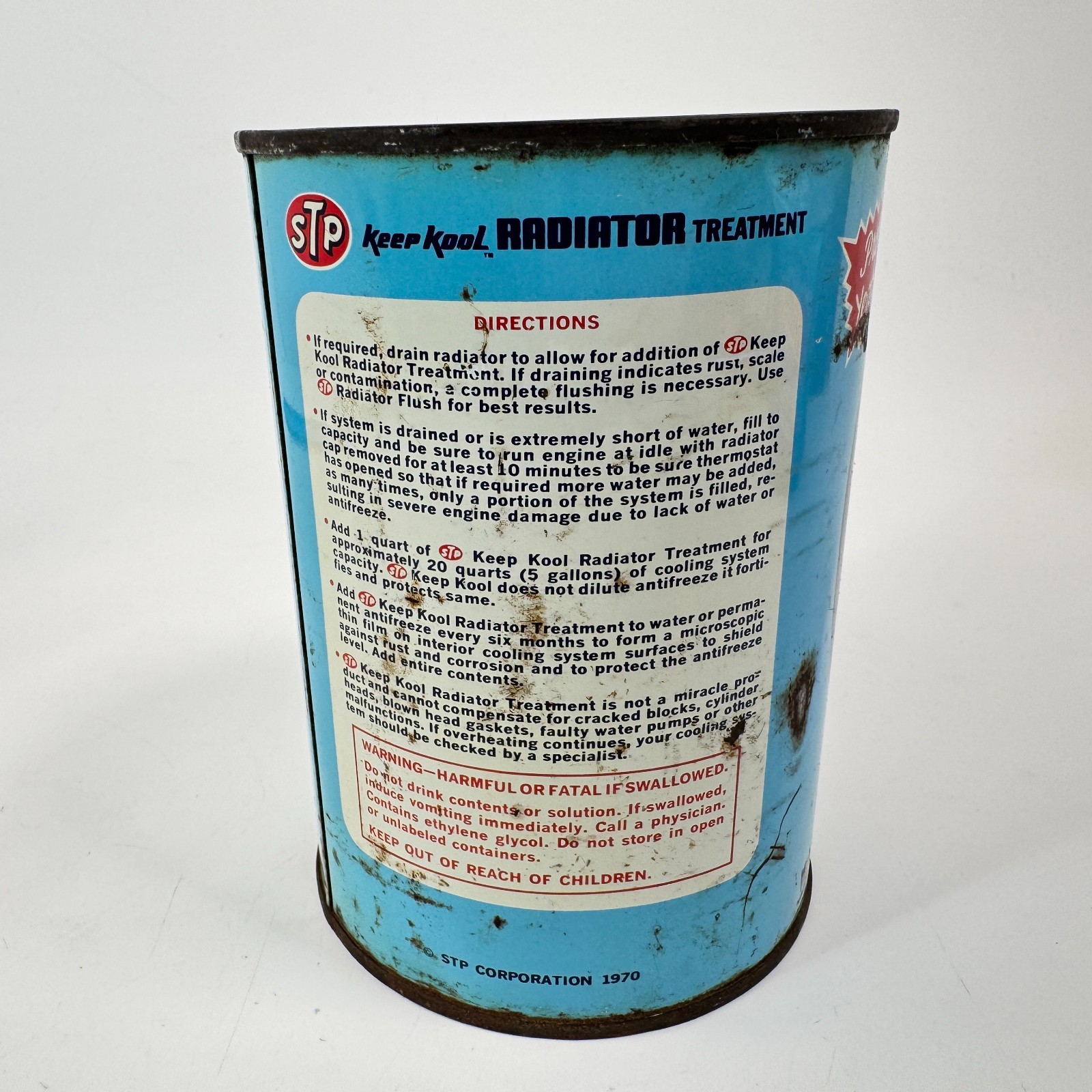 Vintage 1970s STP Radiator Treatment Keep Kool Can FULL