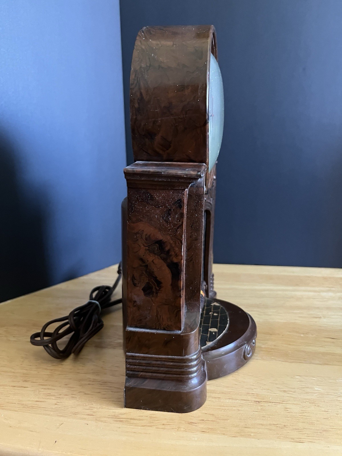 Mastercrafters Lot Of 2: Girl On Swing Clock, Fireplace Clock Both Work As Is