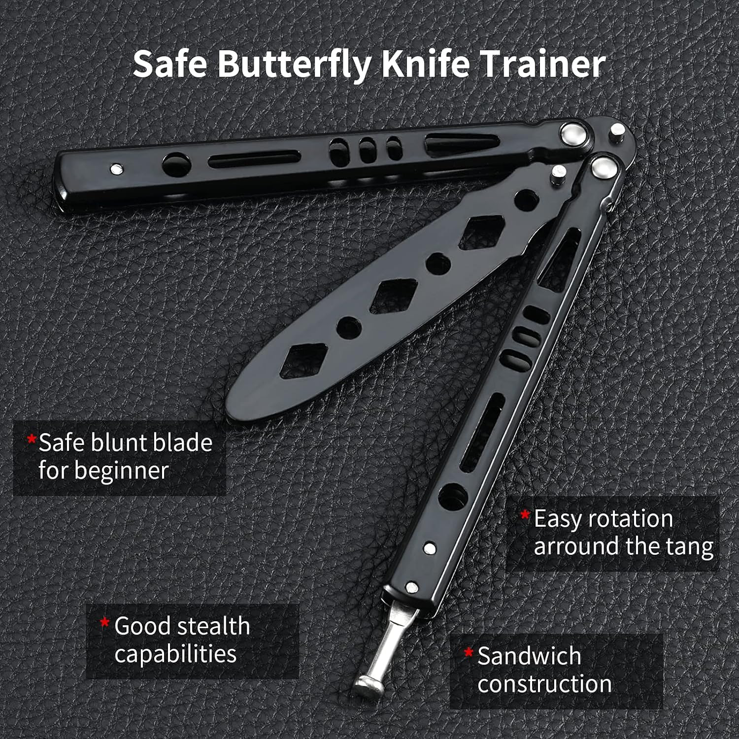 Practice Tool with Cool Color Design, Full Stainless Steel, Set of 3 Color (Blac