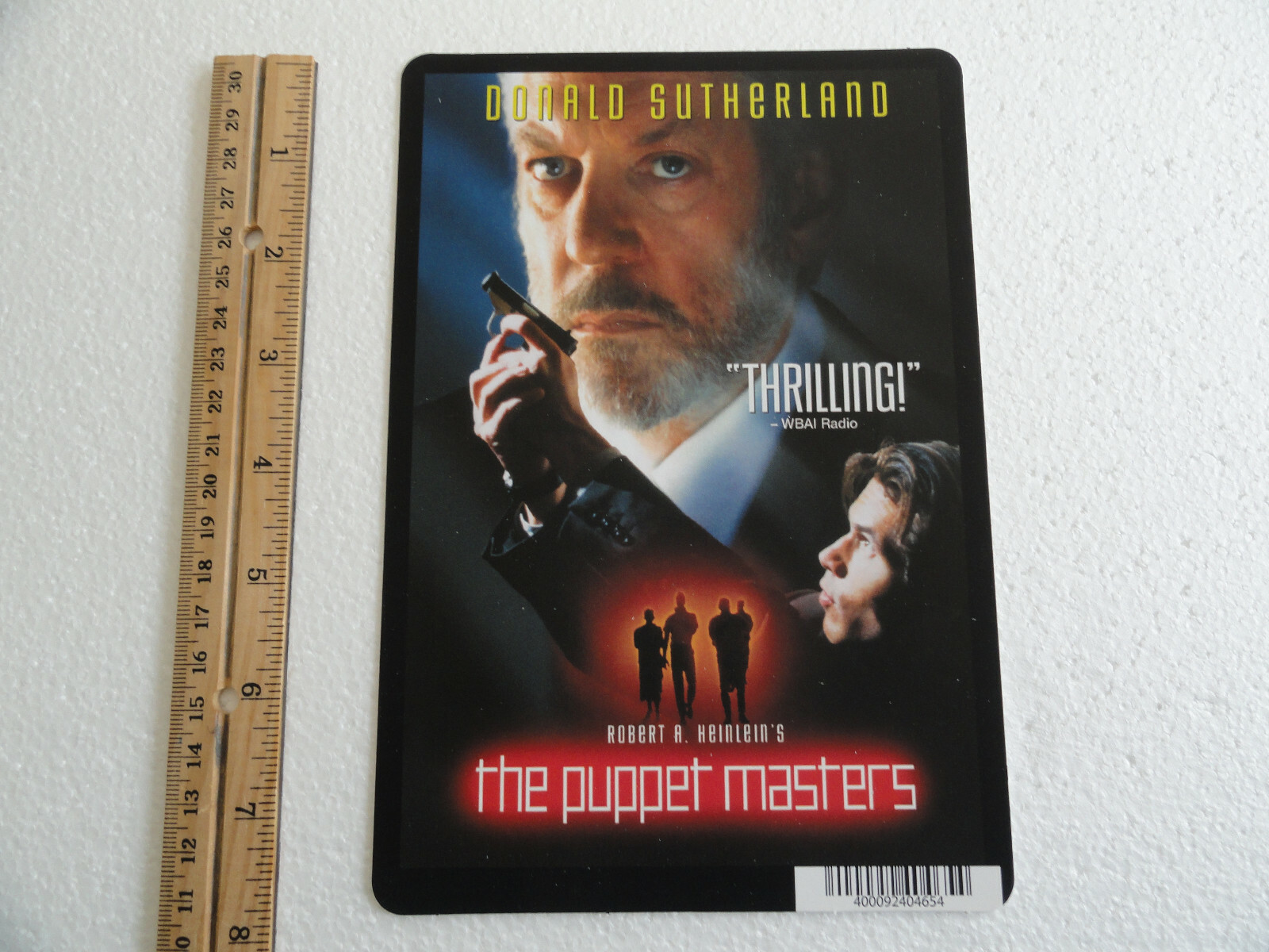 THE PUPPET MASTERS – BLOCKBUSTER VIDEO BACKER CARD 5.5″X8″ *NO MOVIE*