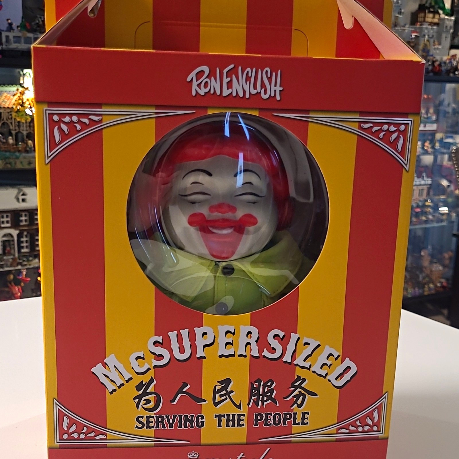 Ron English Black Light McSupersized Serving the People Figure Red/Yellow