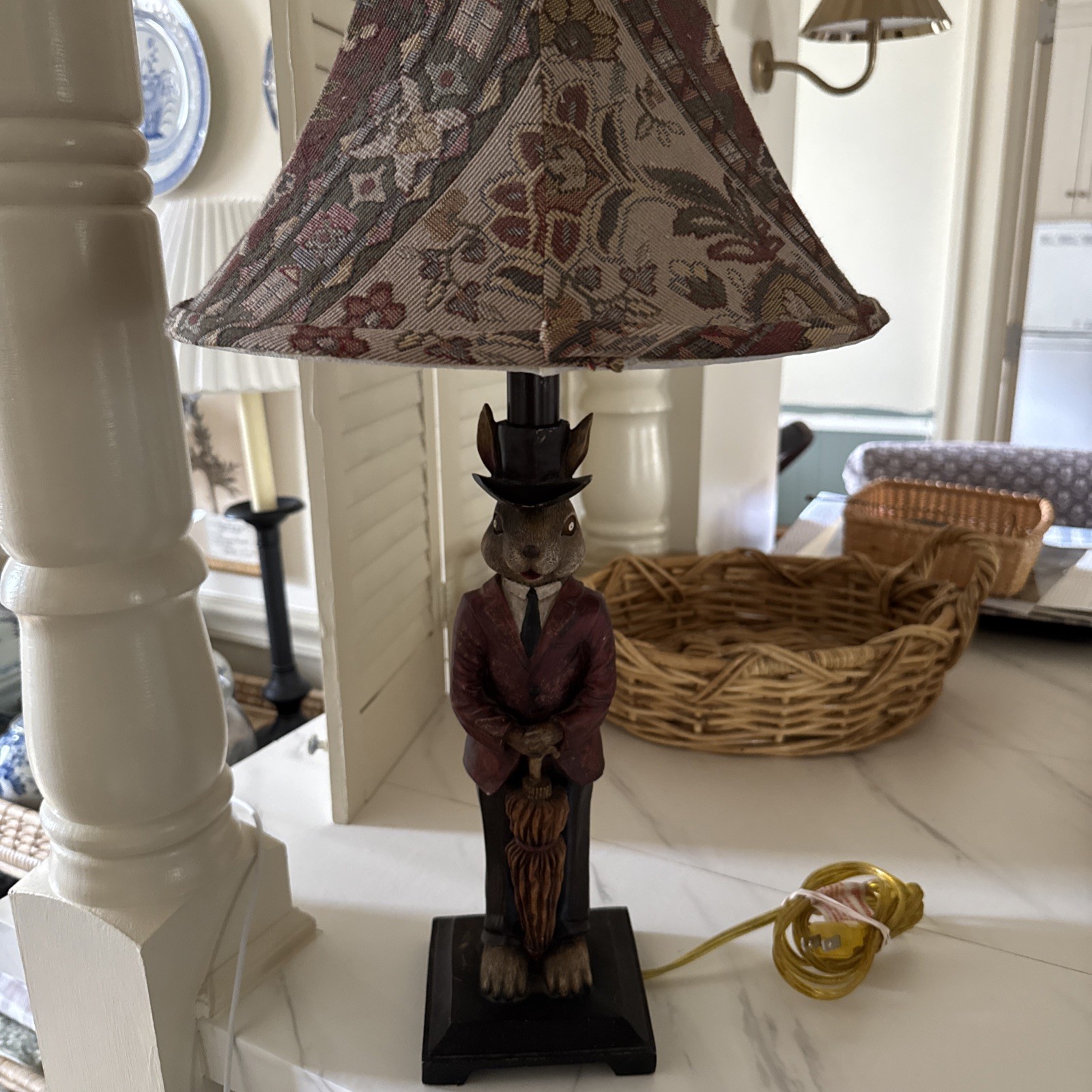 Vintage Ralph Lauren style rabbit Hunter Table Lamp Anglophile Eclectic Home