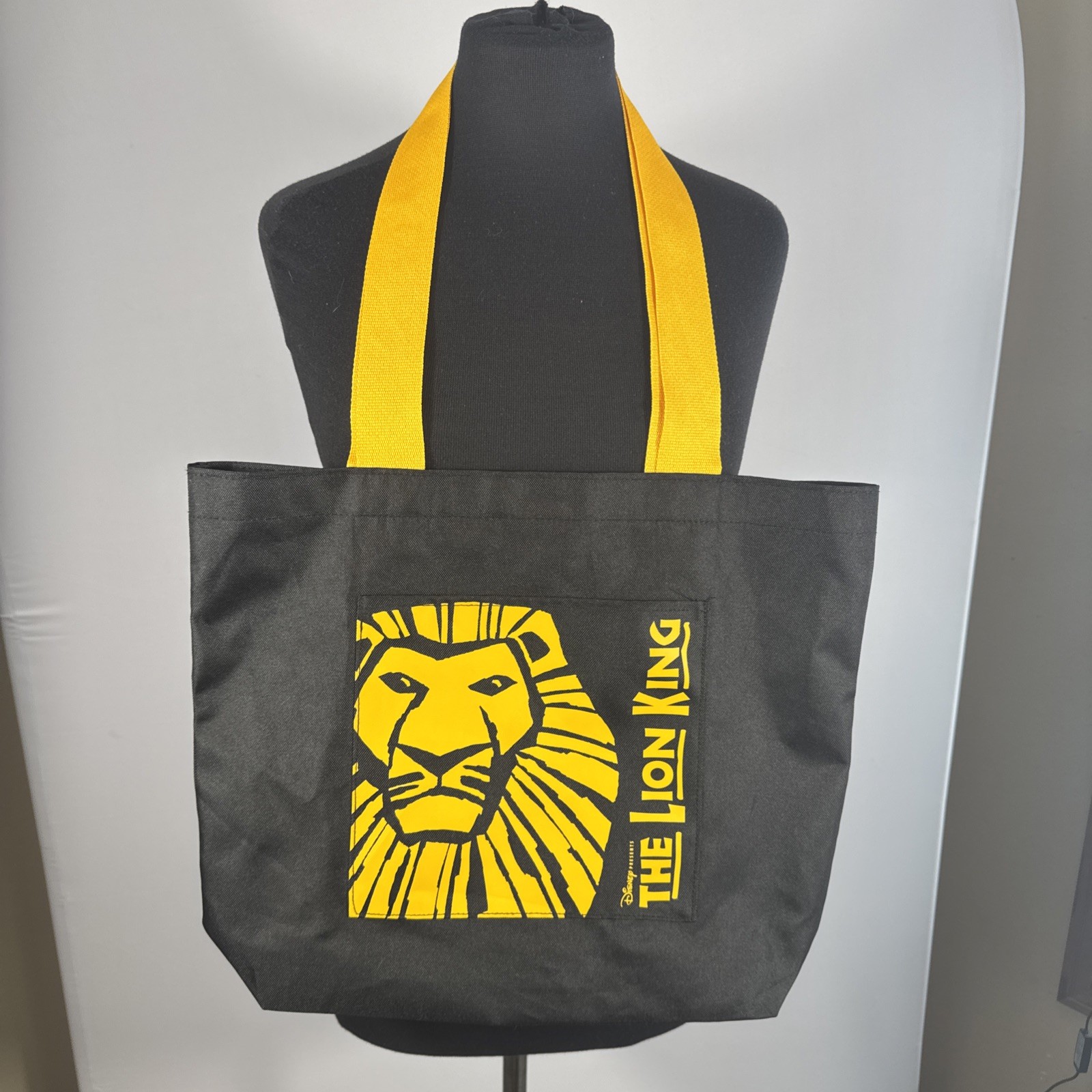 Disney The Lion King Tote Bag Vinyl With Simba Black And Yellow