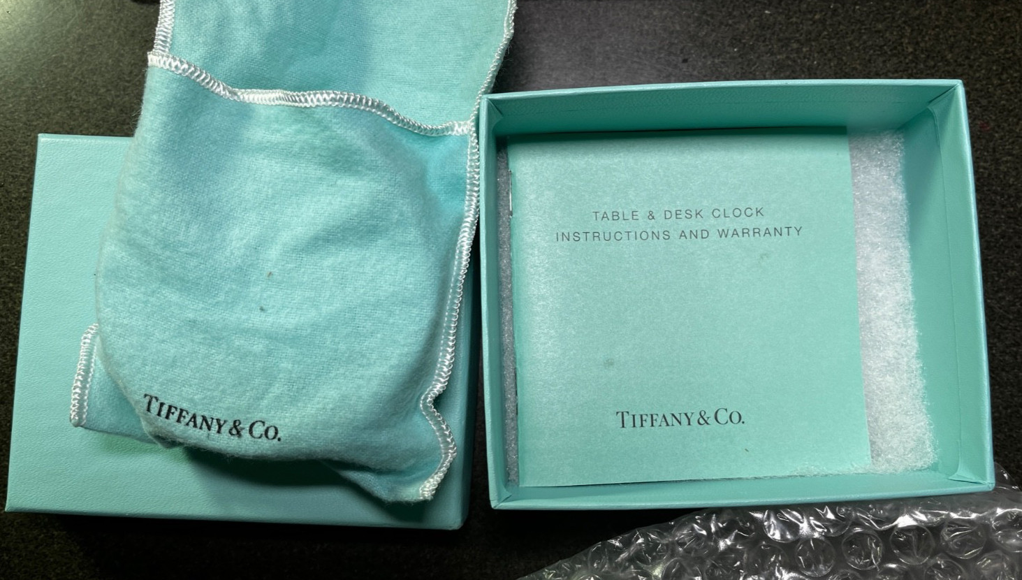 Tiffany & Co. Round Fun Brass Desk Clock – Swiss Made – With Box