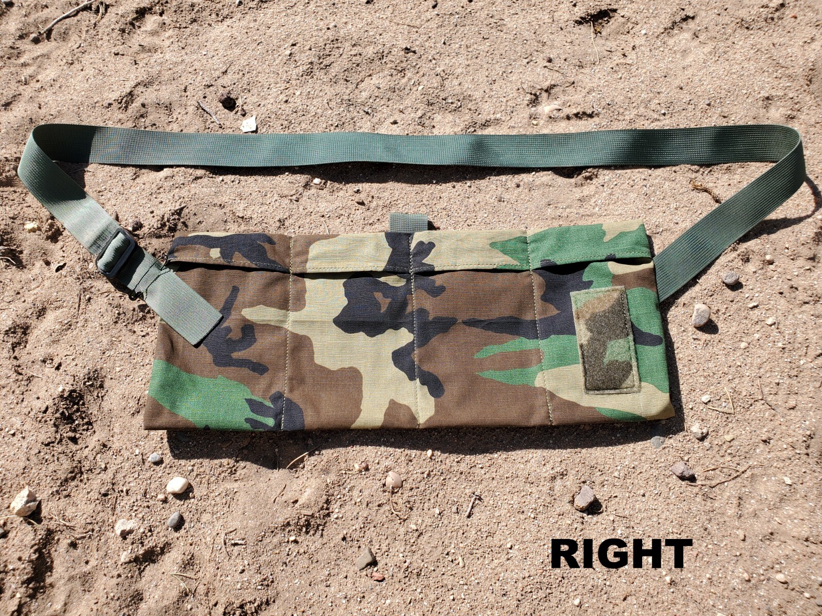 4-Pocket Bandolier 2.0. M81 Woodland. Right Patch