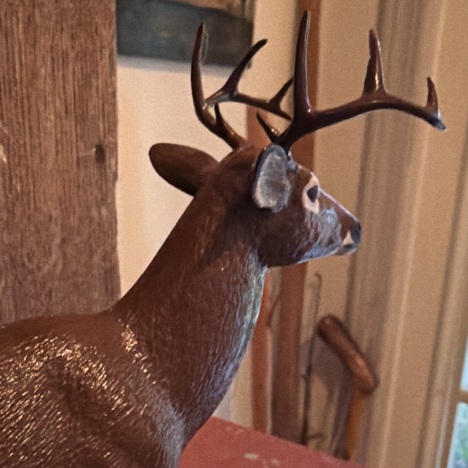 Aurora Plastics Corp White Tailed Deer Painted Glossy Plastic Figurine 1961