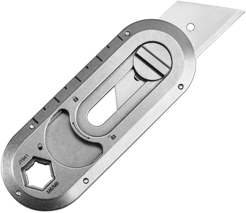 CJRB Breeze Gray Stainless Steel Utility Multi-Tool Pocket Knife 1941ST