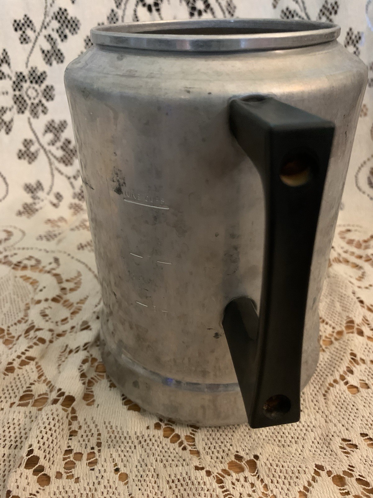 Vtg Comet Aluminum 9 Cup Stove Top Percolator Coffee Pot Camping Retro Complete