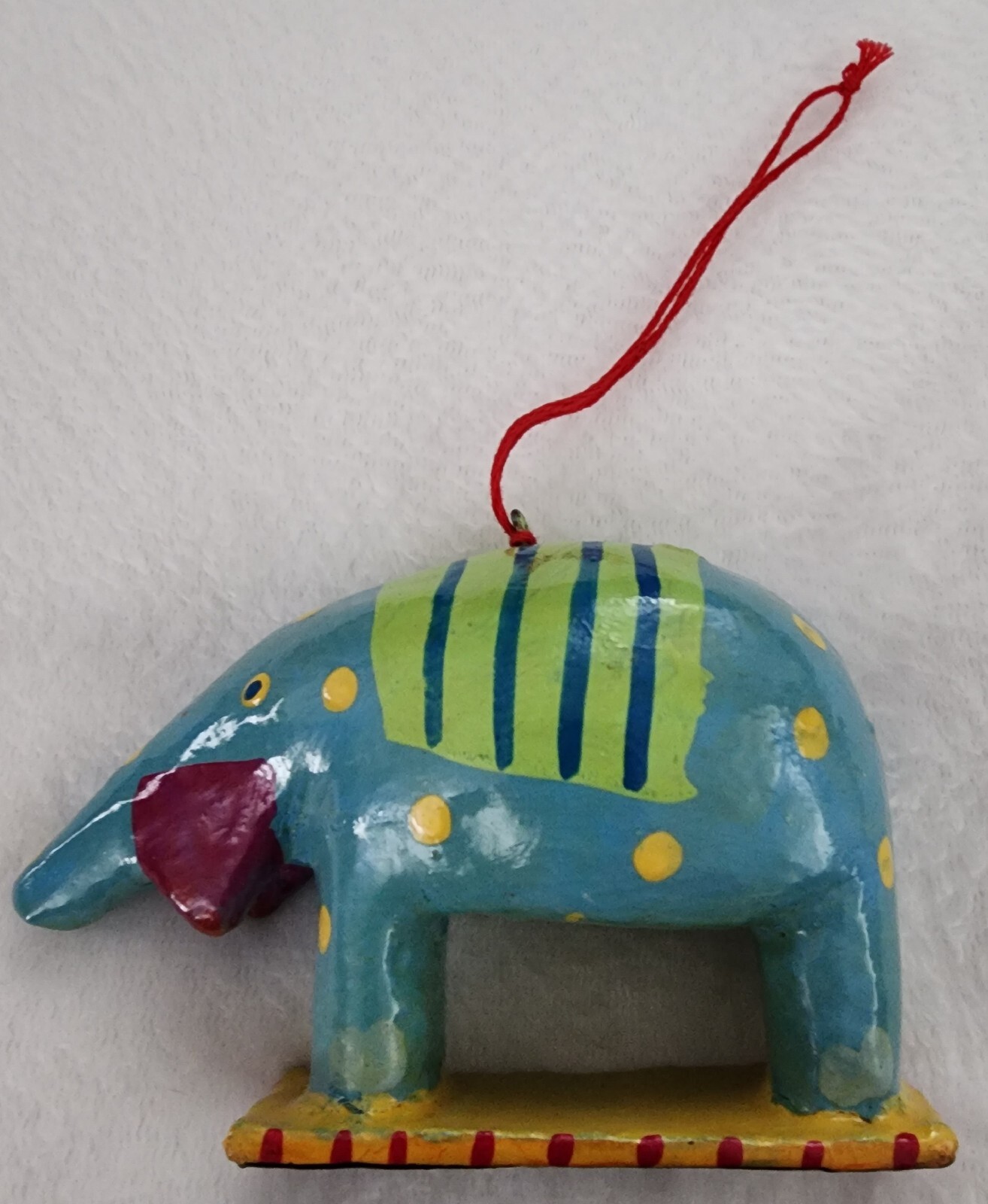 Paper Papier Mache Elephant ~ Unique & Colorful Ornament