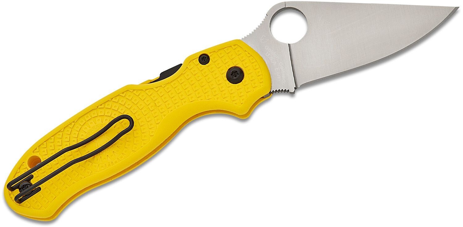 Spyderco Para 3 Salt CPM MagnaCut Blade Lightweight Yellow FRN Handles C223PYL