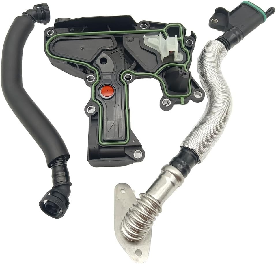 Engine Crankcase Vent Valve Oil Separator Breather Hose Tube Kit Fit for Audi 2.