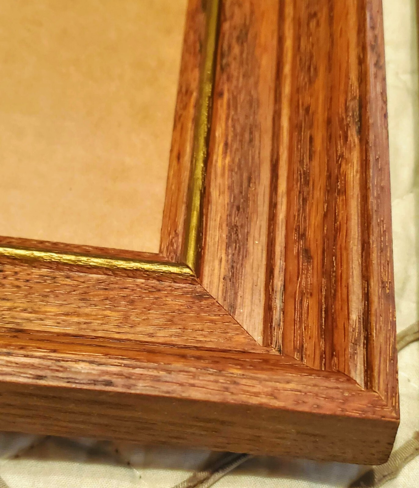 2 Vintage Traditional Wood Picture Frames Carved Gold Gild Accent 14×17 No Glass