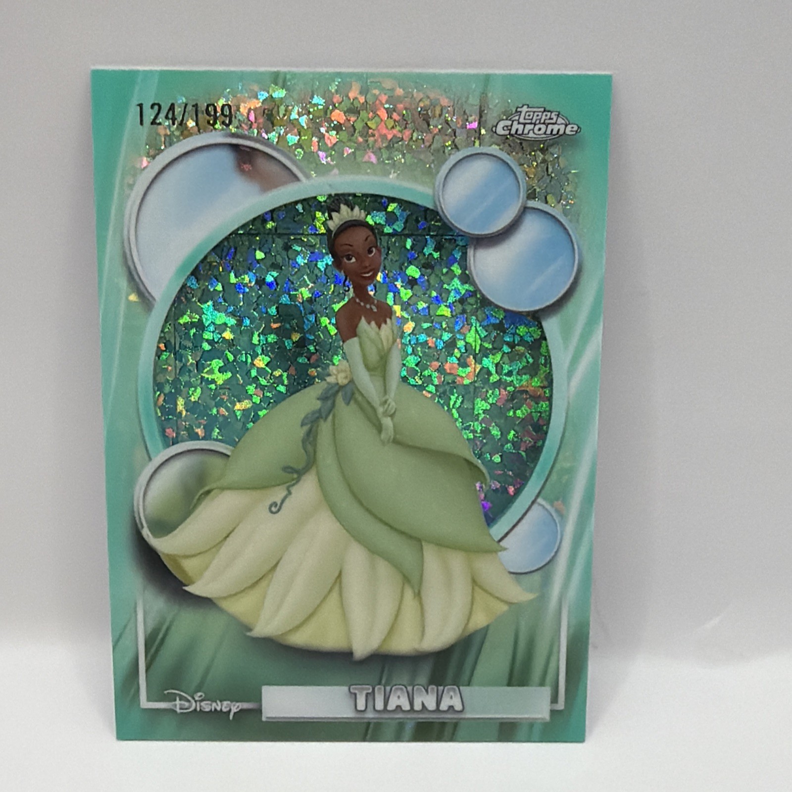 Topps 2026 Chrome Disney Princess Tiana #138 Aqua Mini Diamond /199