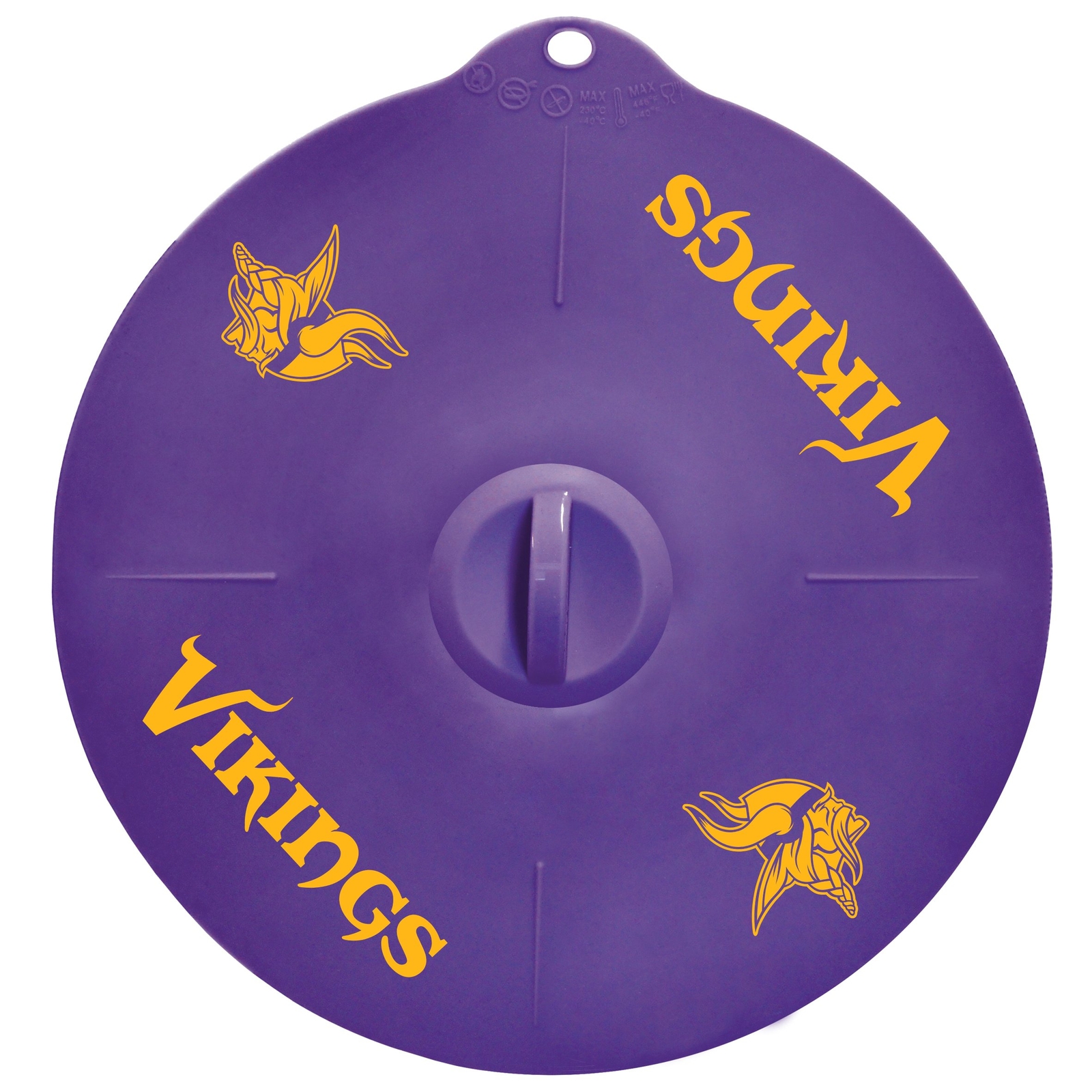 BB NFL Minnesota Vikings 9″ Silicone Lids Fit Pots & Bowls, Hot or Cold 2 PC