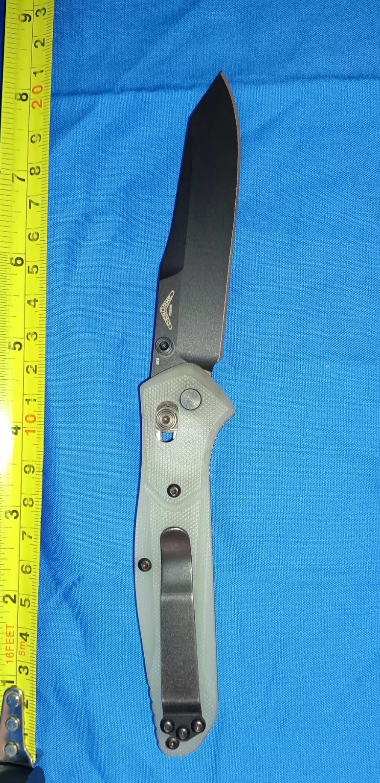 Benchmade 940BK-2004 Osborne Axis Blade HQ Black M4 G10 Jade Handle