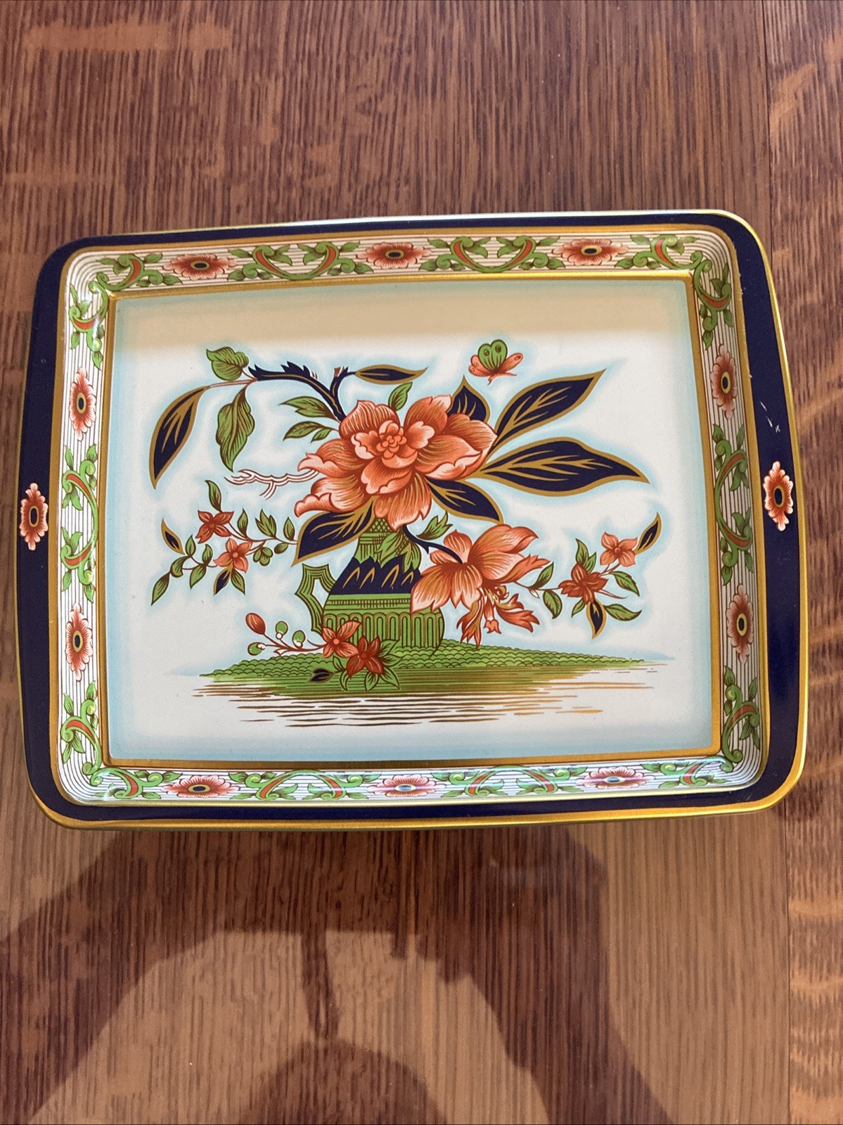 Vintage Daher Decorated Ware Metal 4 Serving Trays 11101 Made England Floral Tin