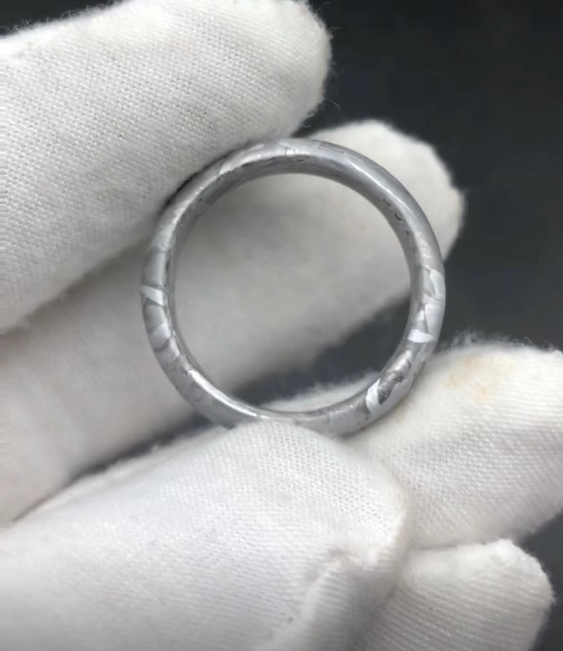 Round Meteorite RING Muonionalusta meteorite wedding ring,Leave a message size!