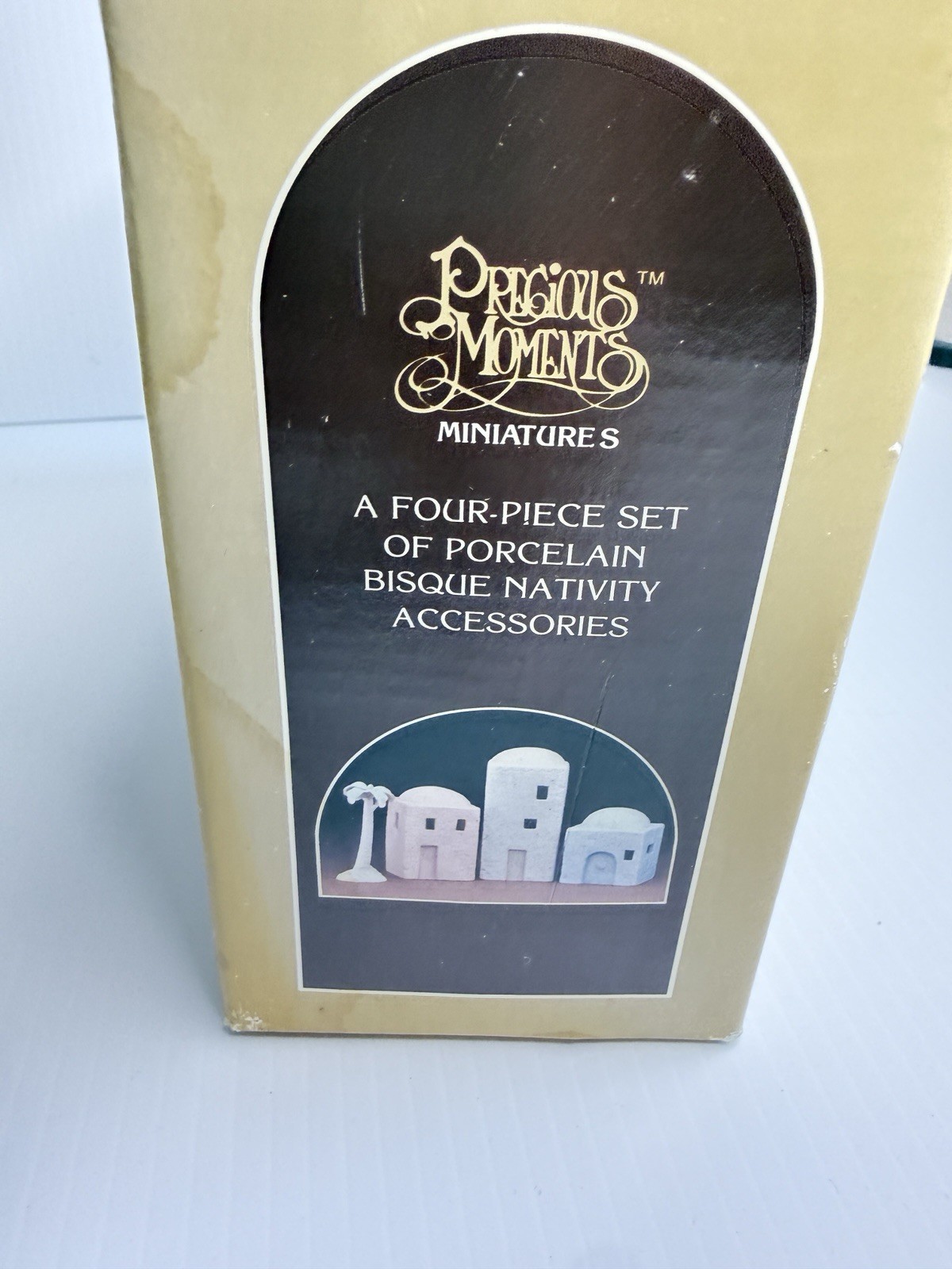 Precious Moments Come Let Us Adore Him Miniatures Nativity E2395 & E2387 Enesco