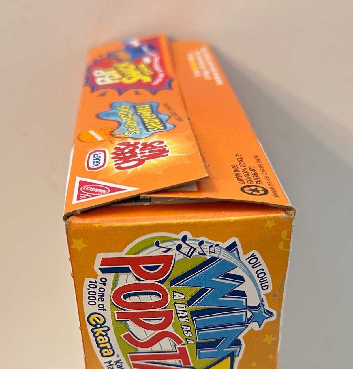 Vtg 2002 SpongeBob SquarePants Cheese Nips 10.5 oz. EMPTY BOX Nickelodeon B