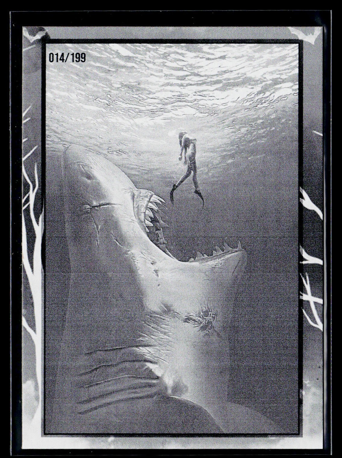2026 Mark Spears Monsters Halloween #78 BLACK & WHITE /199 Shark Jaws Exclusive