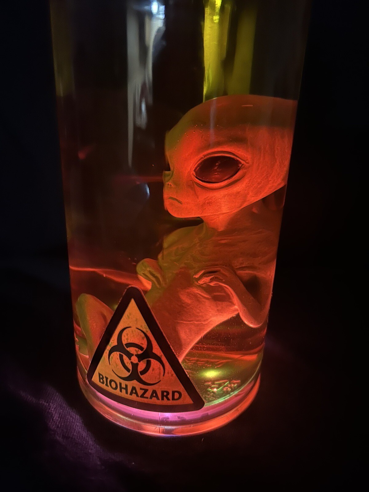 Alien Embryo Light Up Specimen in a Jar Halloween Horror Alien Baby UFO ET Prop