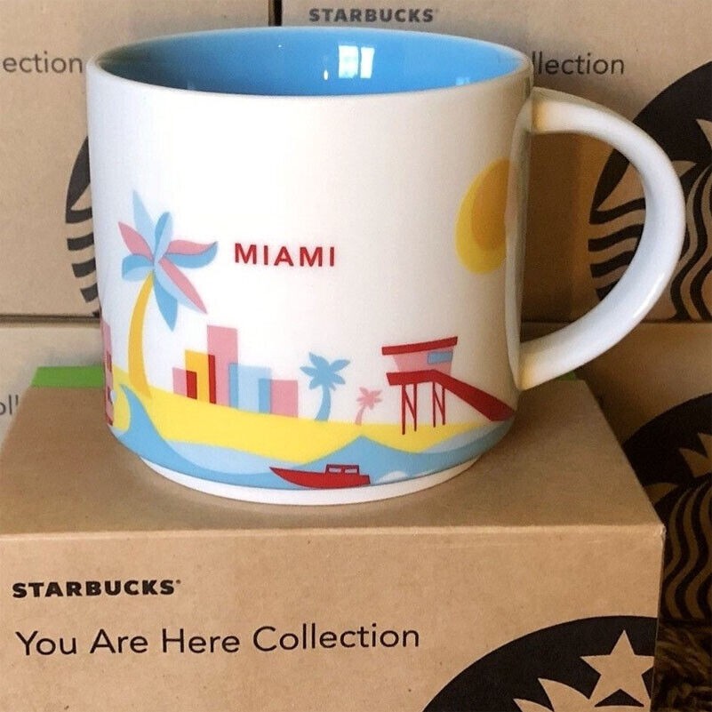 Starbucks “You Are Here” Collection – Miami Cities Coffee Mug, 14oz