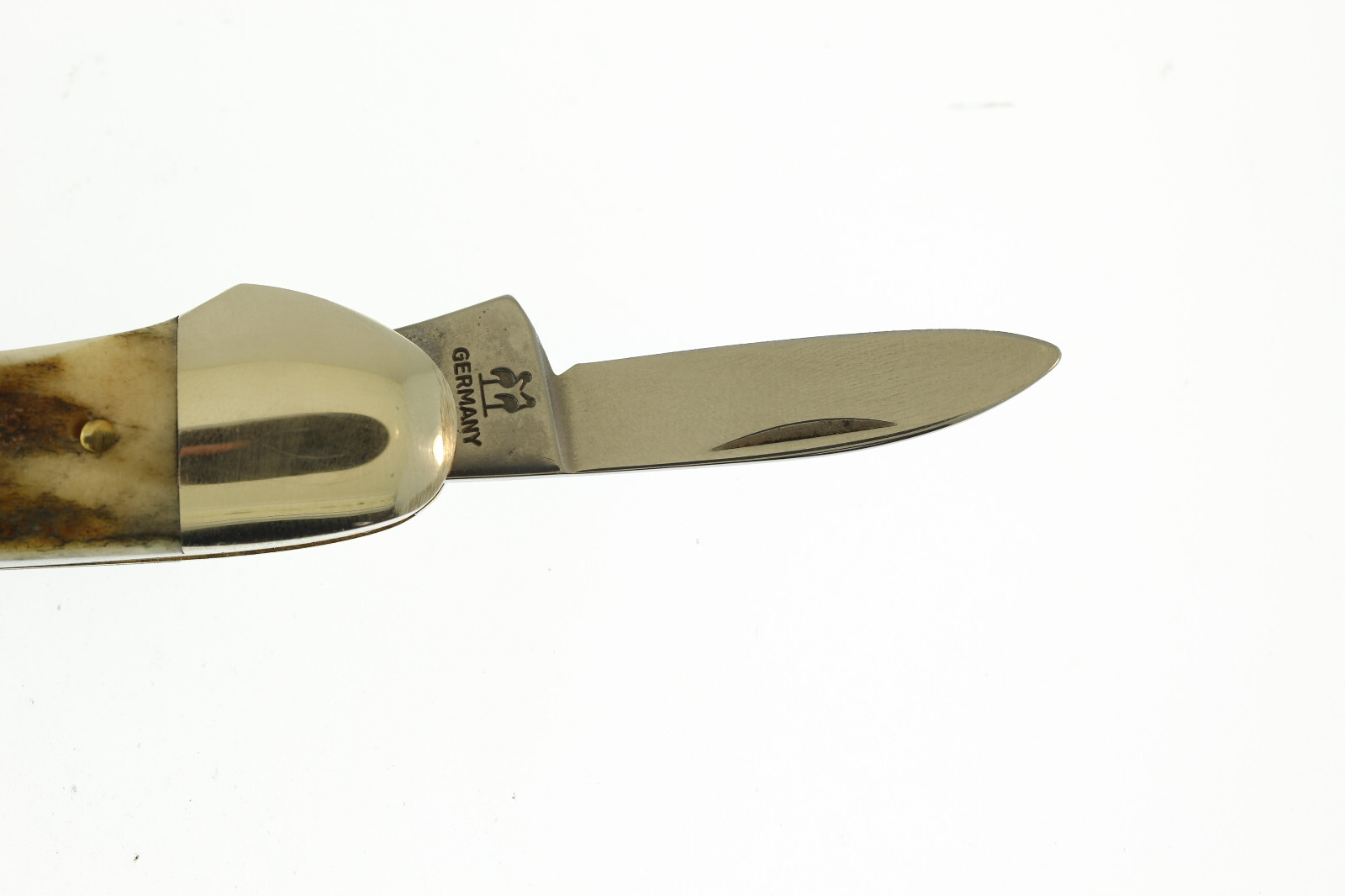 Robert Klaas Kissing Crane 1006 2 Blade Folding Knife Stag Handle 3″ Mini Canoe