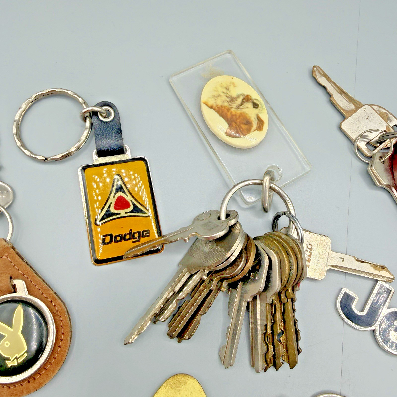 Large Lot VTG Branded Keys House Car Repurposing Metal Crafting Decor