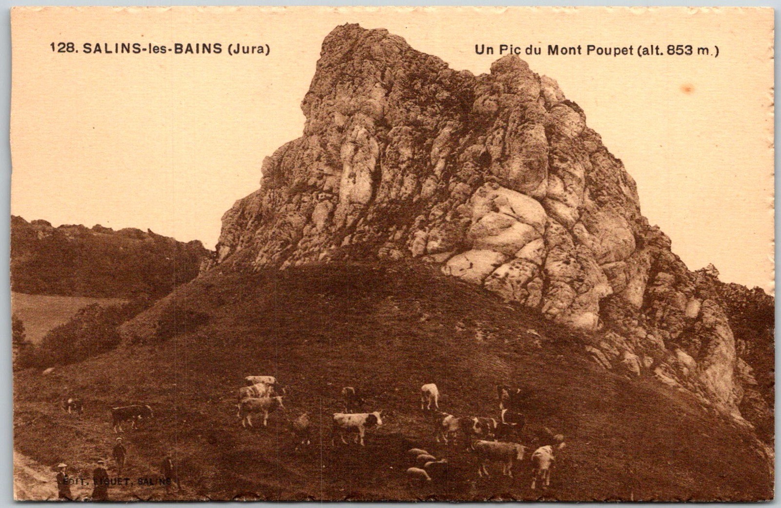 Mont Poupet Rock Formation Salins Les Bains Jura France Unposted Postcard