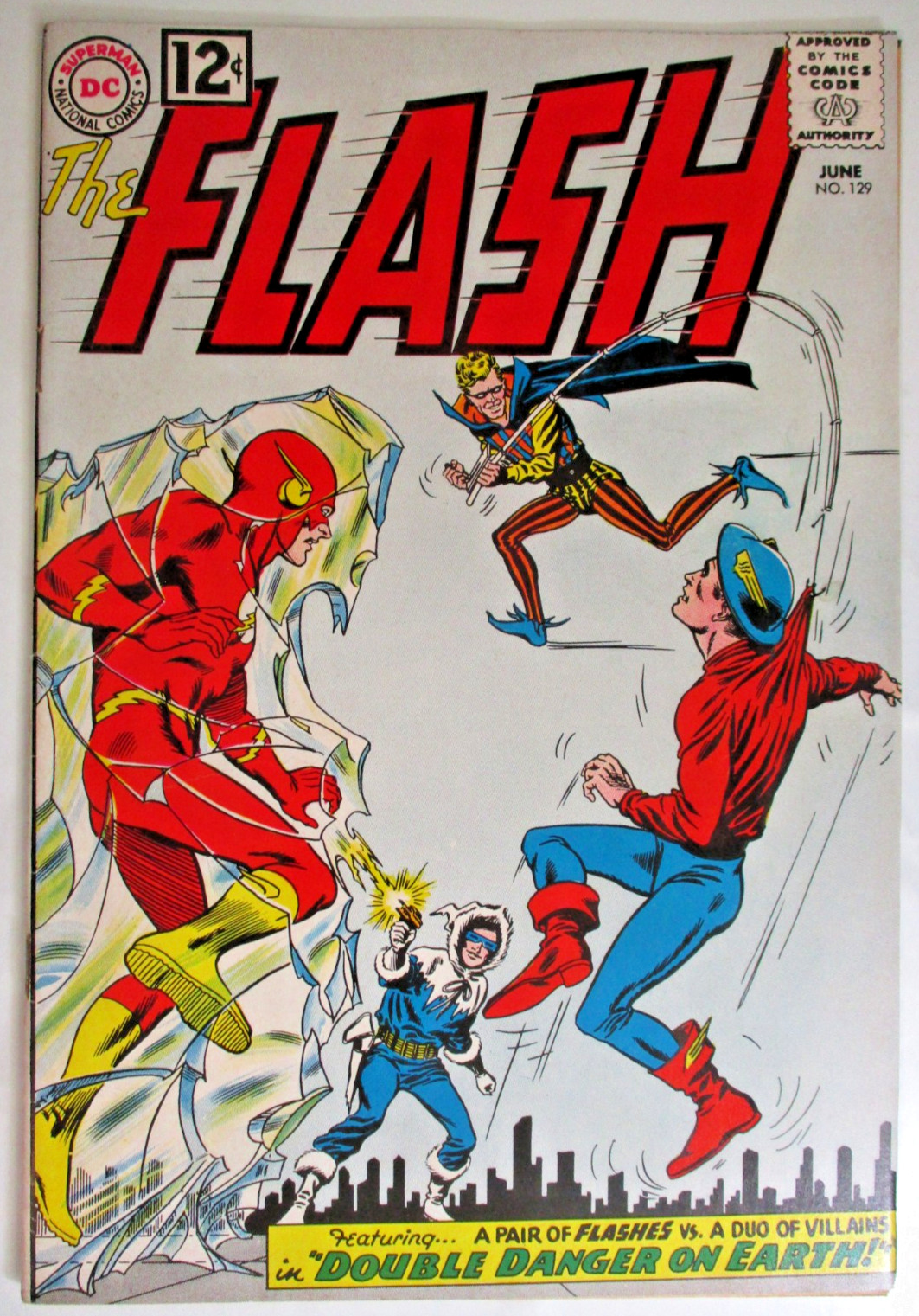 Flash #129 2nd Golden Age Flash, Trickster, Capt Cold, VF+, 8.5 (C), OW Pages