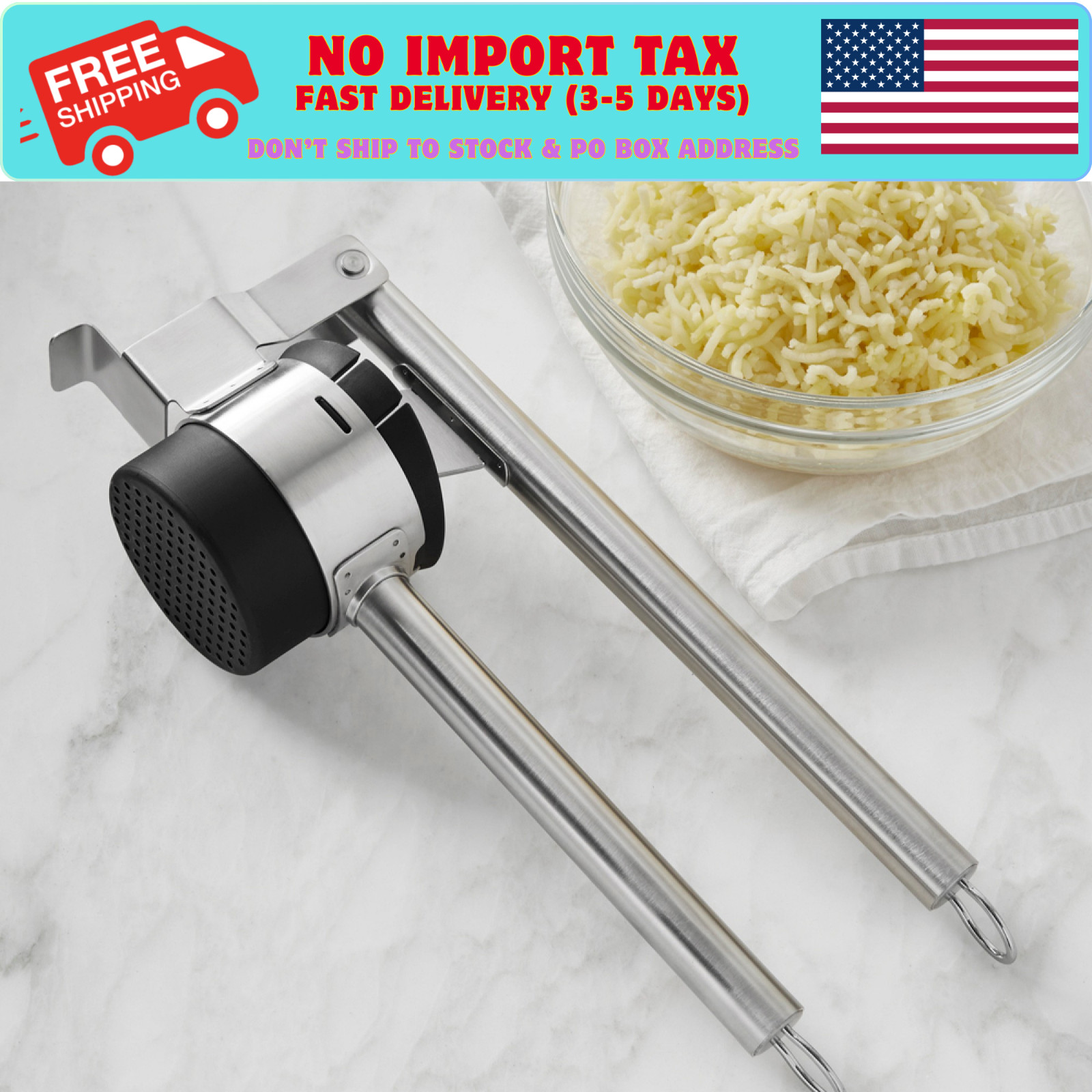NEW. All-Clad Stainless-Steel Potato Ricer