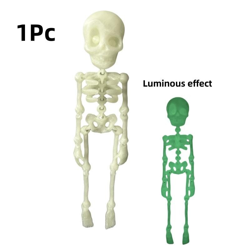 Magnetic Poseable Skull Fridge Magnet Funny Halloween Kitchen Decor Gift