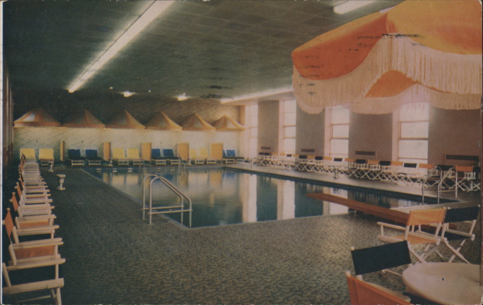 Lakewood, New Jersey NJ Hotel Brunswick Indoor Swimming Pool 1954 Vintage