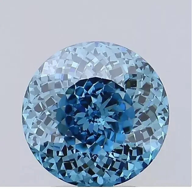1 Ct Portuguese Excellent Round Cut Blue Color Loose Diamond VVS1 Certified