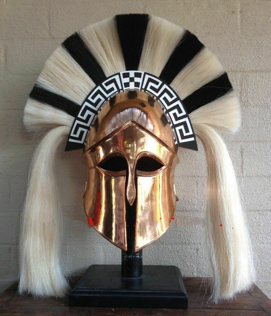 Christmas Medieval Corinthian Knight Crusader Spartan Armor Helmet Engraved