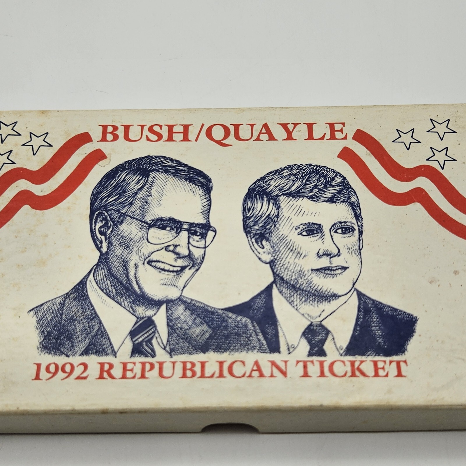 Vintage George H W Bush / Dan Quayle ‘92 1992 Straight Razor Set, Solingen RARE