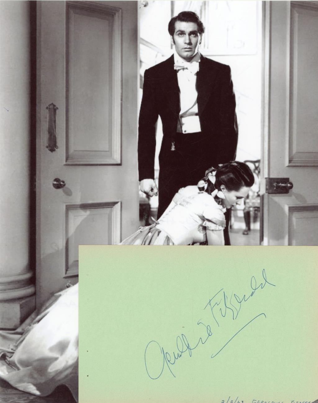 Geraldine Fitzgerald- Signed Album Page