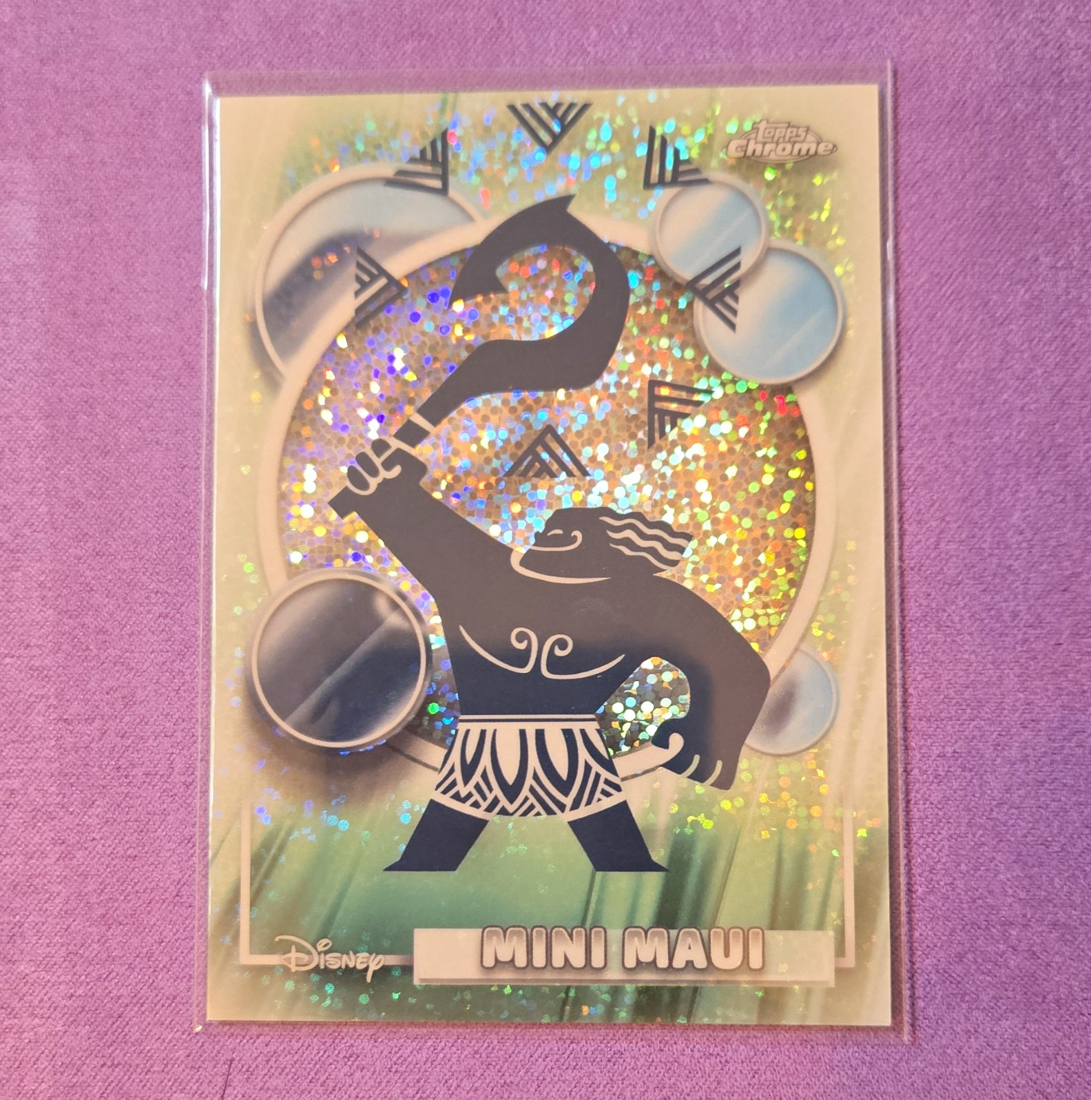 Topps 2026 Topps Chrome Disney Moana Mini Maui #11 Holographic Trading Card