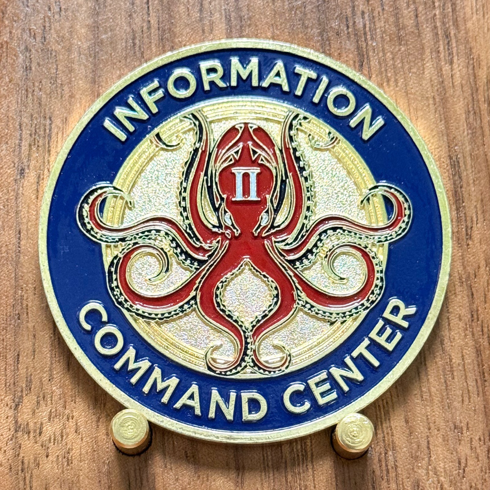 Information Command Center Gemini Octopus Themed Challenge Coin W#6